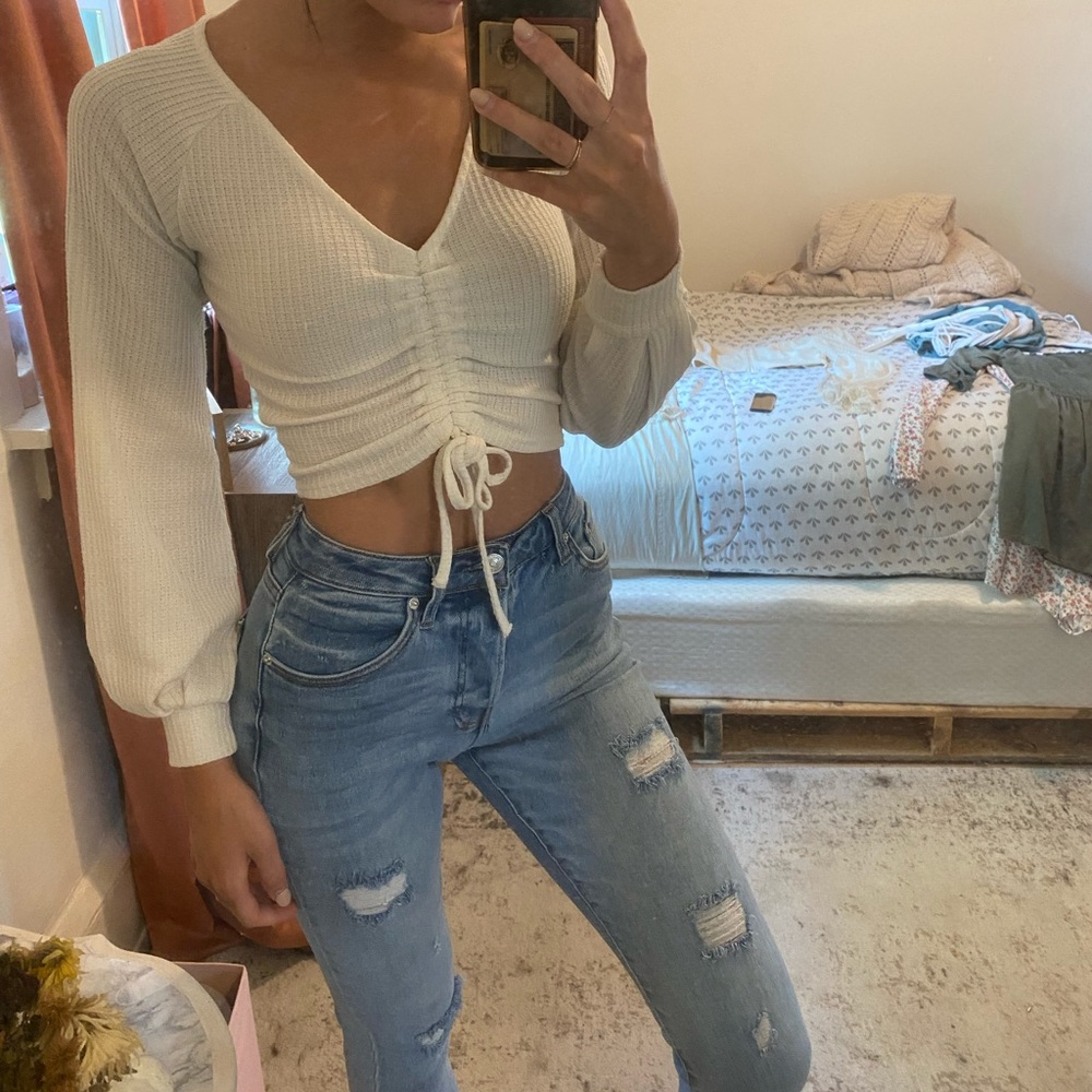 Drawstring front top - Picture 4 of 9